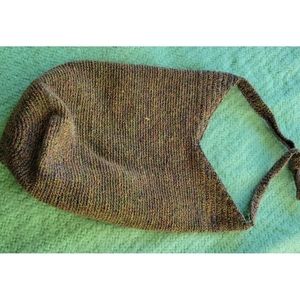 Raffia Large Crocheted Woven Handbag Sling Bag 9x12 Zippered Bucket Bag